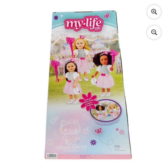 My Life As Hello Kitty 50th Anniversary Doll Pink Dress 18” Walmart Exclusive - Picture 9 of 9